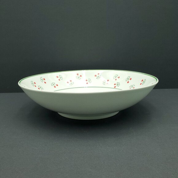 Schmidt Cherries Serving Bowl Schmidt White Porcelain Vegetable Serving Bowl - Picture 3 of 6